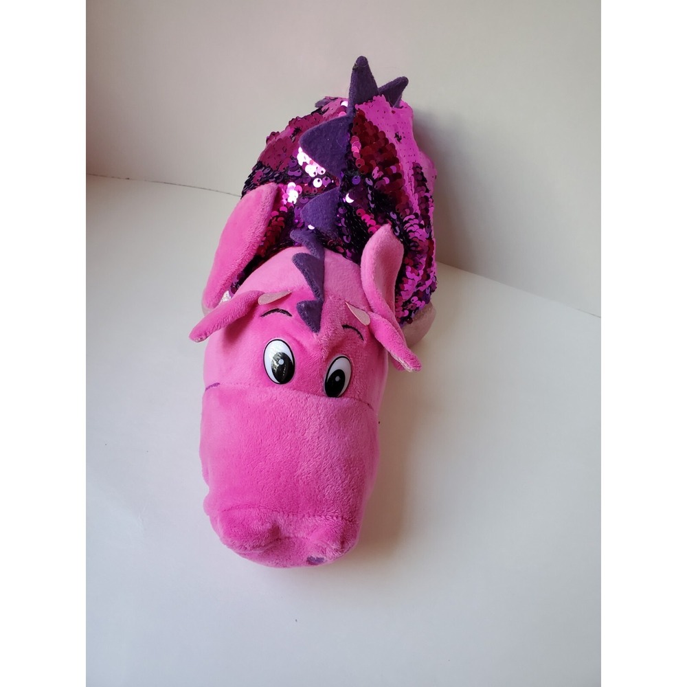 Flip A Zoo 12" Plush Stuffed Animal Stella Unicorn/ Aki Dragon Sequined